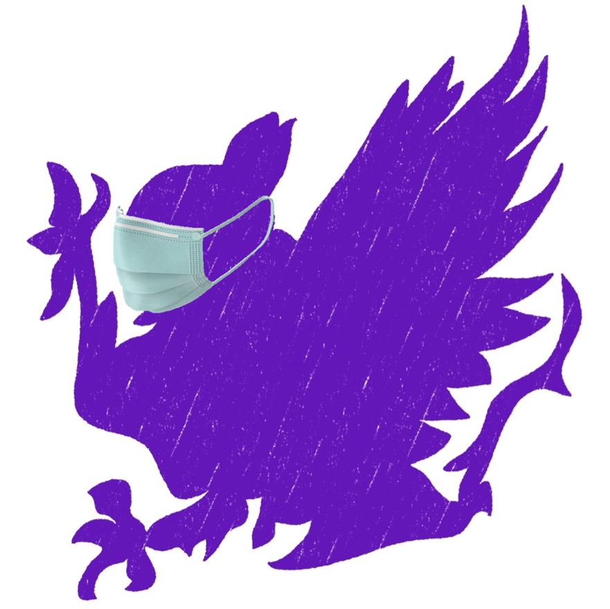 Logo with face mask
